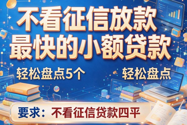 不看征信放款最快的小额贷款，轻松盘点5个不看征信贷款四平