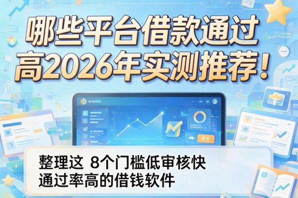 哪些平台借款通过高2026年实测推荐！整理这8个门槛低审核快通过率高的借钱软件