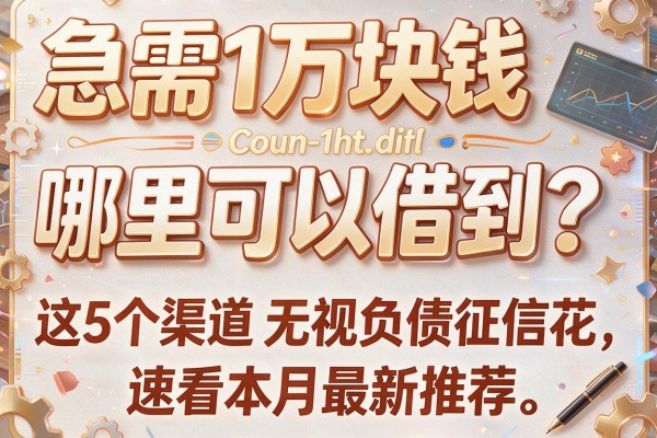 急需1万块钱哪里可以借到？这5个渠道无视负债征信花，速看本月最新推荐！