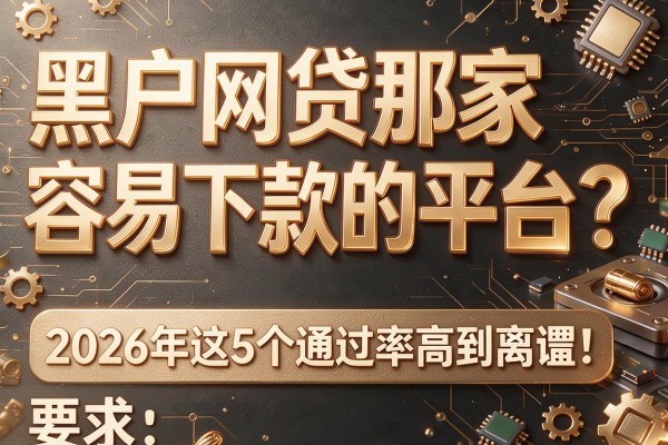 黑户网贷那家容易下款的平台？2026年这5个通过率高到离谱！