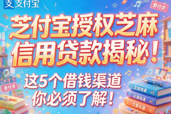 支付宝授权芝麻信用贷款揭秘：这5个借钱渠道你必须了解！