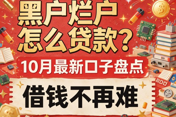 黑户烂户怎么贷款？10月最新口子盘点，借钱不再难！