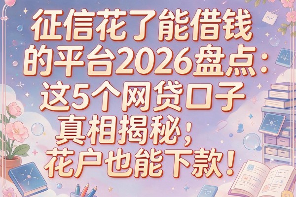 征信花了能借钱的平台2026盘点：这5个网贷口子真相揭秘，花户也能下款！