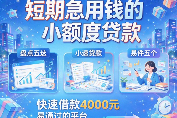 短期急用钱的小额度贷款，盘点五个快速借款4000元易通过的平台