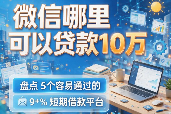 微信哪里可以贷款10万，盘点5个容易通过的短期借款平台