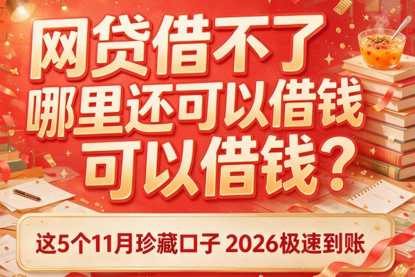 网贷借不了哪里还可以借钱？这5个11月珍藏口子2026极速到账！
