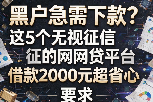 黑户急需下款？这5个无视征信的网贷平台借款2000元超省心