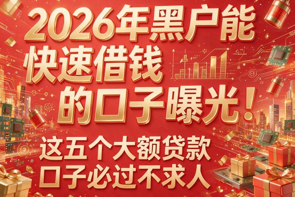 2026年黑户能快速借钱的口子曝光！这五个大额贷款口子必过不求人