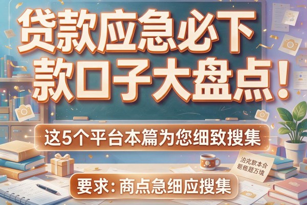 贷款应急必下款口子大盘点：这5个平台本篇为您细致搜集！