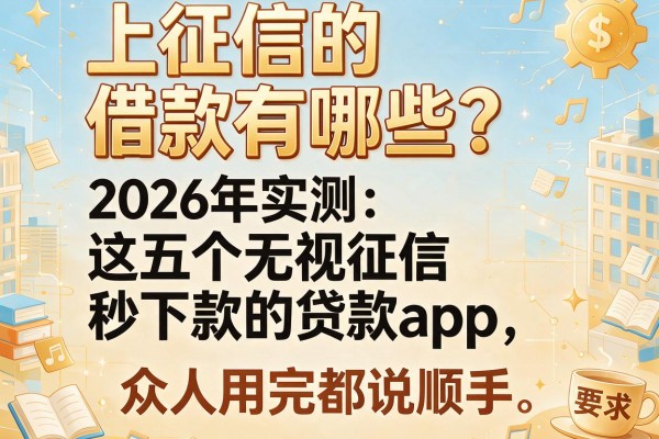 上征信的借款有哪些？2026年实测：这五个无视征信秒下款的贷款app，众人用完都说顺手