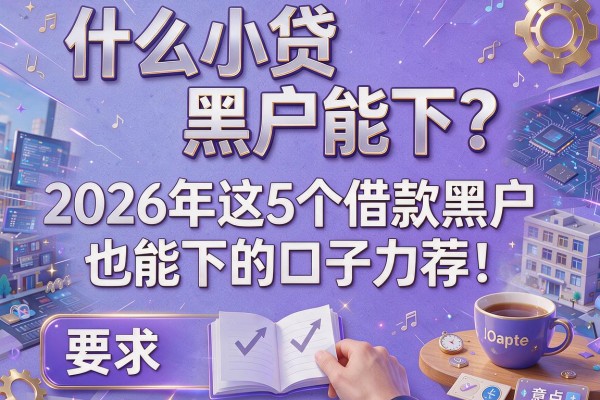 什么小贷黑户能下？2026年这5个借款黑户也能下的口子力荐！
