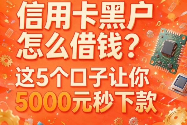 信用卡黑户怎么借钱？这5个口子让你5000元秒下款
