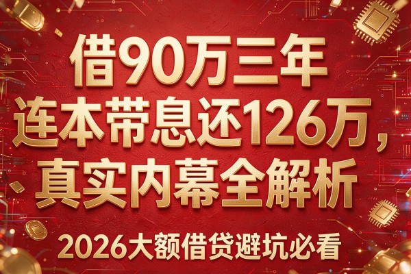 借90万三年连本带息还126万，真实内幕全解析，2026大额借贷避坑必看！