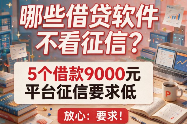 哪些借贷软件不看征信？这5个借款9000元平台征信要求低，放心选！