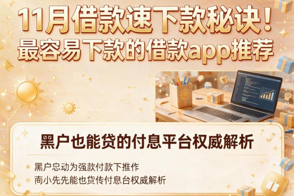 11月借款速下款秘诀！最容易下款的借款app推荐（黑户也能贷的付息平台权威解析）
