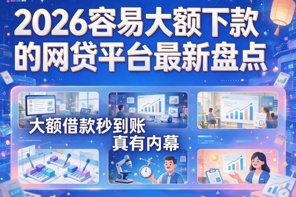 2026容易大额下款的网贷平台最新盘点，大额借款秒到账真有内幕！