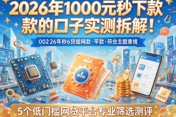 2026年1000元秒下款的口子实测拆解！5个低门槛网贷平台专业筛选测评