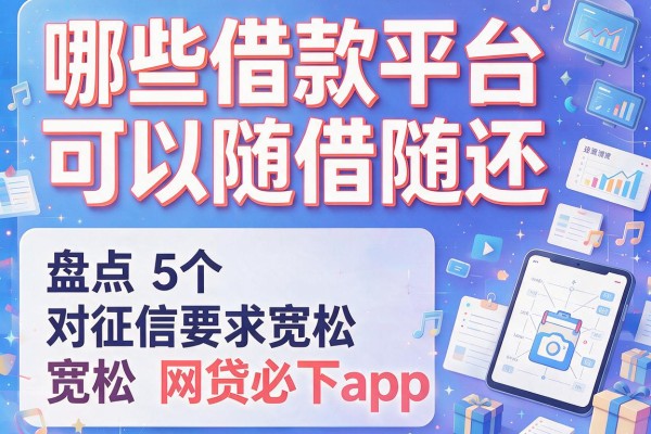 哪些借款平台可以随借随还，盘点5个对征信要求宽松的网贷必下app