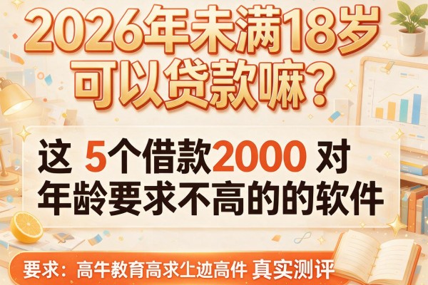 2026年未满18岁可以贷款嘛？这5个借款2000对年龄要求不高的软件真实测评