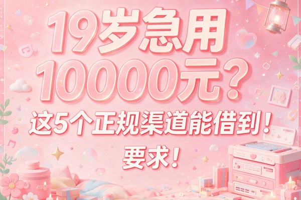 19岁急用10000元？这5个正规渠道能借到！
