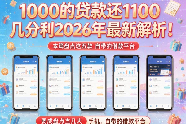 1000的贷款还1100几分利2026年最新解析！本篇盘点这五款手机自带的借款平台