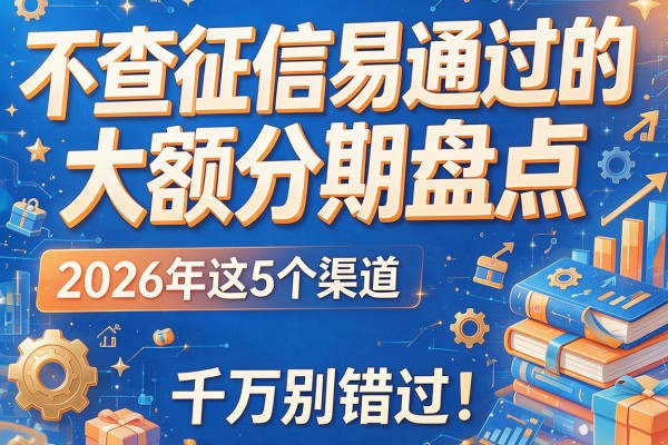 不查征信易通过的大额分期盘点：2026年这5个渠道千万别错过！