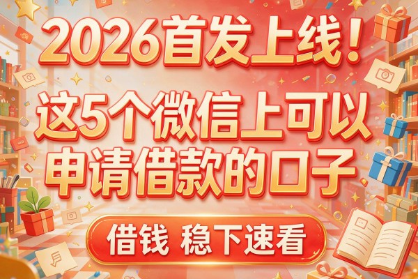 2026首发上线！这5个微信上可以申请借款的口子，借钱稳下速看