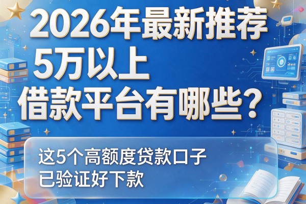 2026年最新推荐：5万以上借款平台有哪些？这5个高额度贷款口子已验证好下款