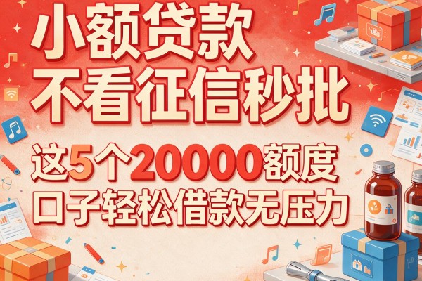 小额贷款不看征信秒批，这5个20000额度口子轻松借款无压力
