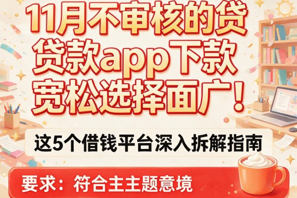 11月不审核的贷款app下款宽松选择面广！这5个借钱平台深入拆解指南