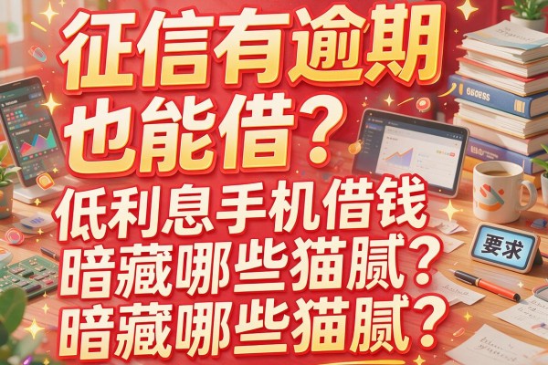 征信有逾期也能借？低利息手机借钱暗藏哪些猫腻？一文揭露真相！