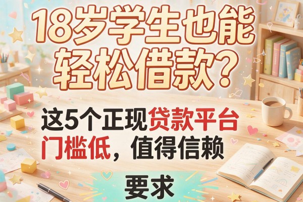 18岁学生也能轻松借款？这5个正规贷款平台门槛低，值得信赖！