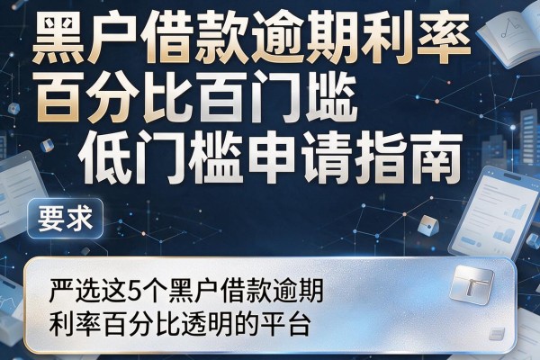 黑户借款逾期利率百分比低门槛申请指南，严选这5个黑户借款逾期利率百分比透明的平台