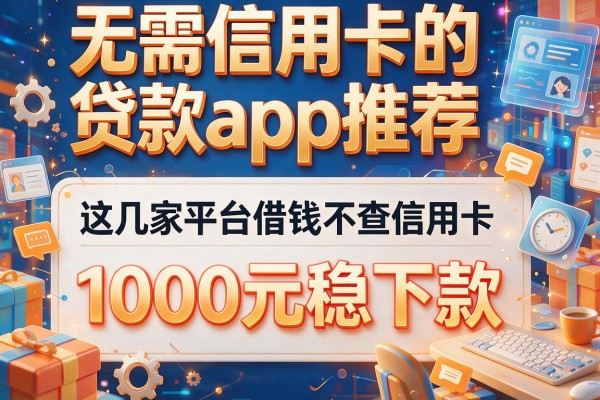 无需信用卡的贷款app推荐：这几家平台借钱不查信用卡，1000元稳下款
