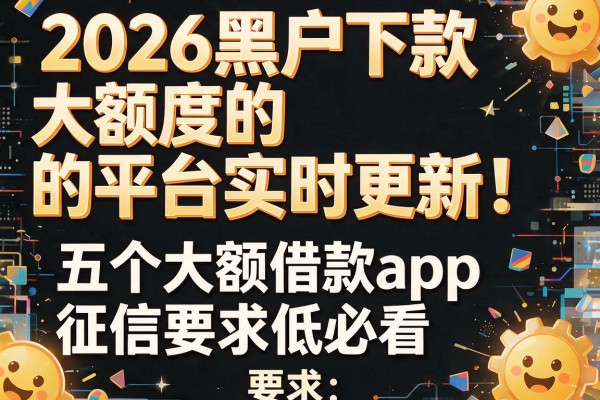 2026黑户下款大额度的平台实时更新！五个大额借款app征信要求低必看