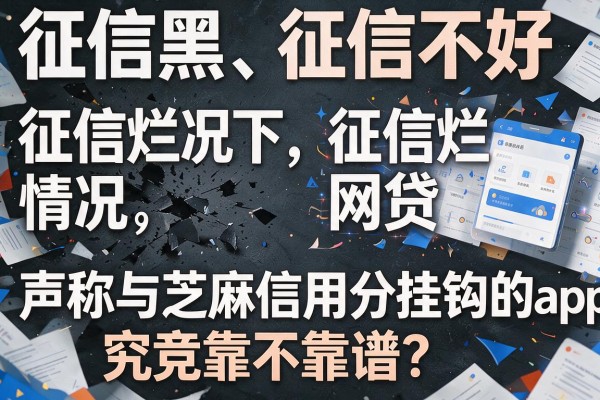 征信黑、征信不好、征信烂情况下声称与芝麻信用分挂钩的网贷app，究竟靠不靠谱？本文为您层层剖析！