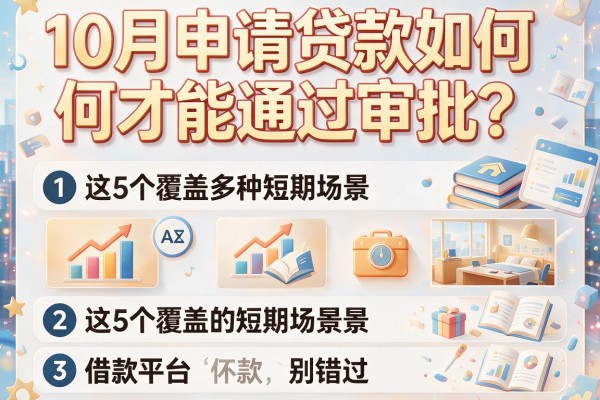 10月申请贷款如何才能通过审批？这5个覆盖多种短期场景的借款平台别错过！