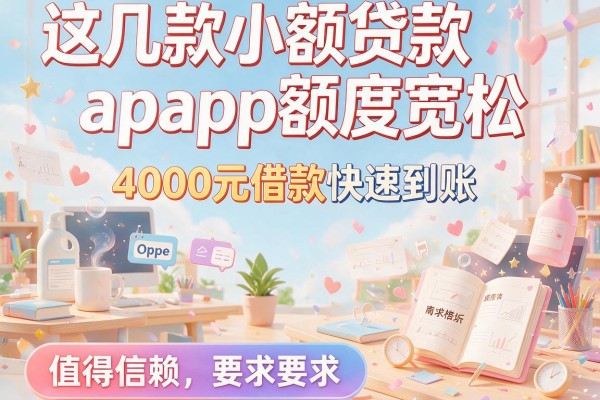 这几款小额贷款app额度宽松，4000元借款快速到账，值得信赖