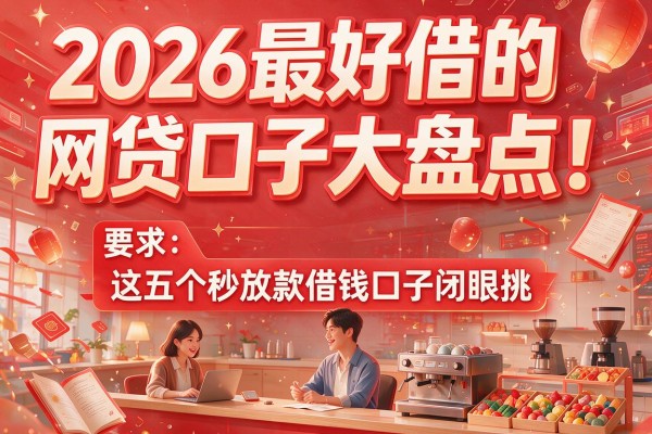 2026最好借的网贷口子大盘点！这五个秒放款借钱口子闭眼挑！