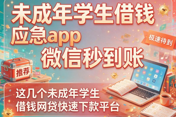 未成年学生借钱应急app微信秒到账，推荐这几个未成年学生借钱网贷快速下款平台