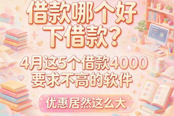 借款哪个好下借款？4月这5个借款4000要求不高的软件，优惠居然这么大