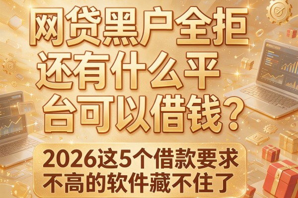 网贷黑户全拒还有什么平台可以借钱？2026这5个借款要求不高的软件藏不住了