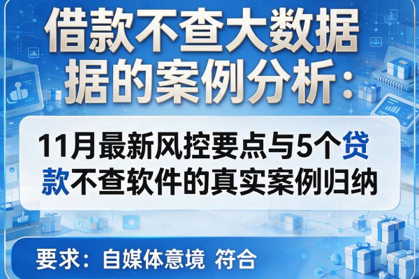 借款不查大数据的案例分析：11月最新风控要点与5个贷款不查软件的真实案例归纳
