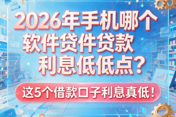 2026年手机哪个软件贷款利息低低点？这5个借款口子利息真低