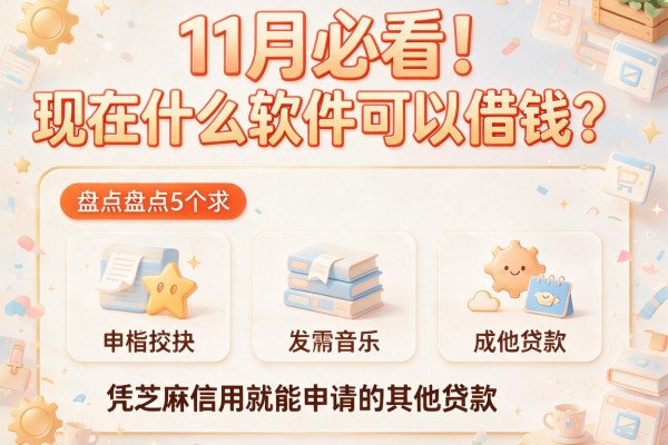 11月必看！现在什么软件可以借钱？盘点5个凭芝麻信用就能申请的其他贷款