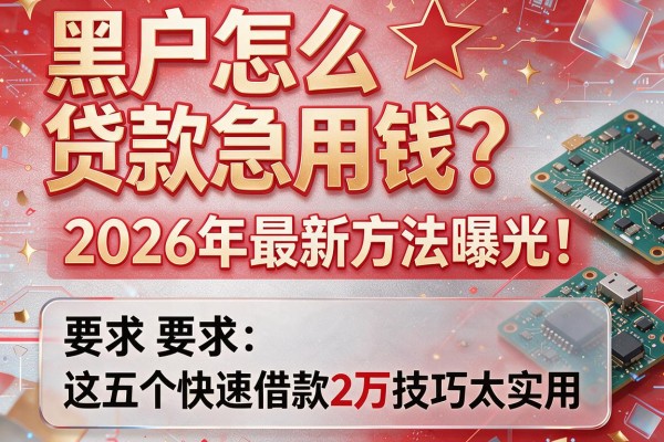 黑户怎么贷款急用钱？2026年最新方法曝光！这五个快速借款2万技巧太实用