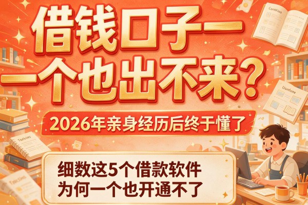 借钱口子一个也出不来？2026年亲身经历后终于懂了：细数这5个借款软件为何一个也开通不了
