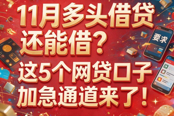 11月多头借贷还能借？这5个网贷口子加急通道来了！