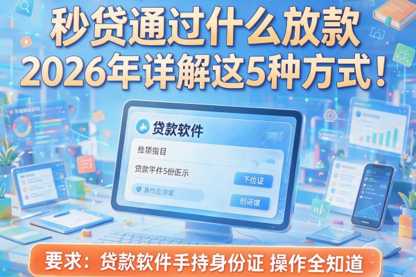 秒贷通过什么放款2026年详解这5种方式！贷款软件手持身份证操作全知道