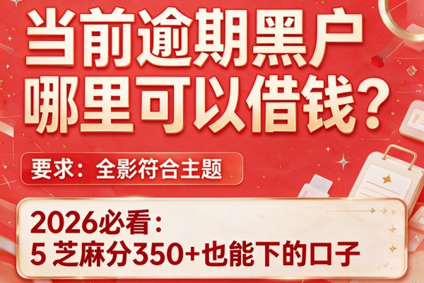 当前逾期黑户哪里可以借钱？2026必看5大芝麻分350+也能下的口子